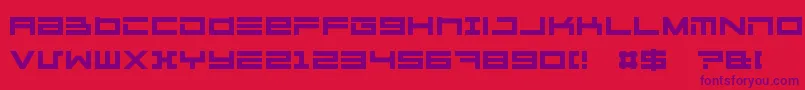 MegatonExtras Font – Purple Fonts on Red Background