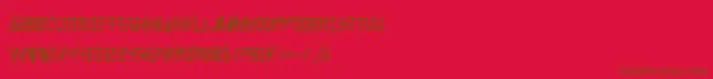 Wickermanor Font – Brown Fonts on Red Background