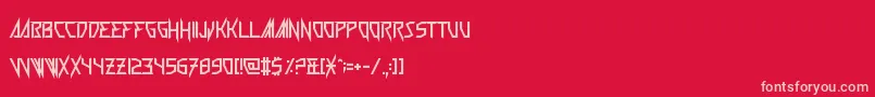 Wickermanor Font – Pink Fonts on Red Background