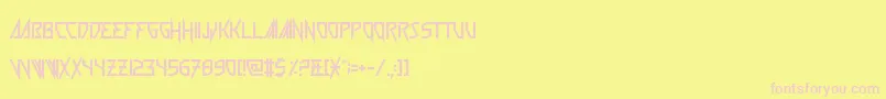 Wickermanor Font – Pink Fonts on Yellow Background