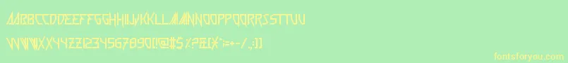 Czcionka Wickermanor – żółte czcionki na zielonym tle