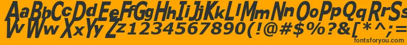 Kitty ffy Font – Black Fonts on Orange Background