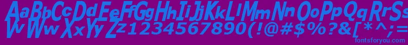 Kitty ffy Font – Blue Fonts on Purple Background