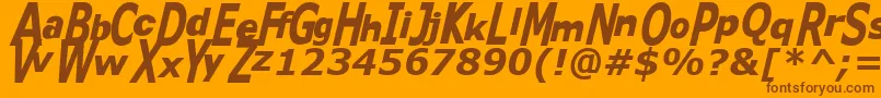 Kitty ffy Font – Brown Fonts on Orange Background