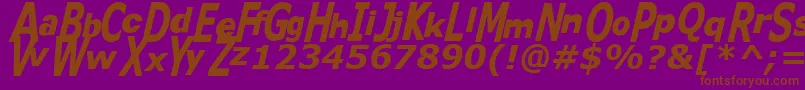 Kitty ffy Font – Brown Fonts on Purple Background