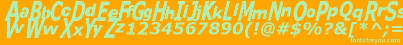 Kitty ffy Font – Green Fonts on Orange Background