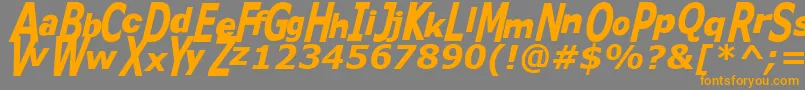 Kitty ffy Font – Orange Fonts on Gray Background