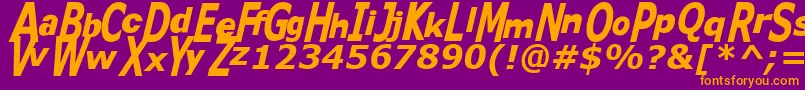 Kitty ffy Font – Orange Fonts on Purple Background