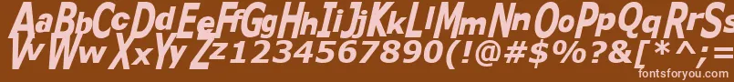 Kitty ffy Font – Pink Fonts on Brown Background