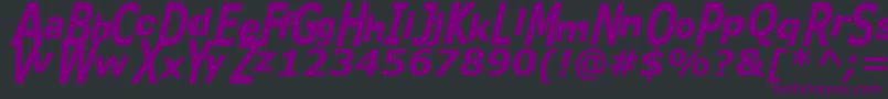 Kitty ffy Font – Purple Fonts on Black Background