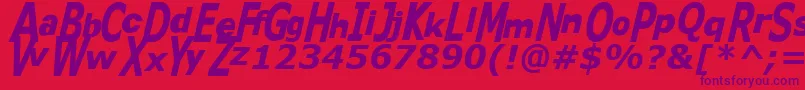 Kitty ffy Font – Purple Fonts on Red Background