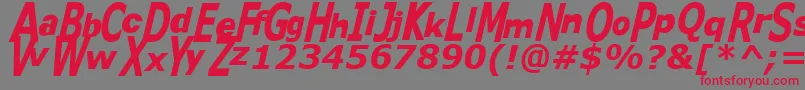 Kitty ffy Font – Red Fonts on Gray Background