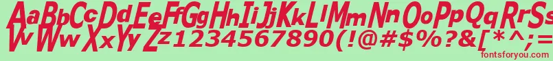 Kitty ffy Font – Red Fonts on Green Background