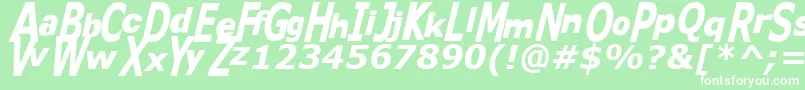 Kitty ffy Font – White Fonts on Green Background