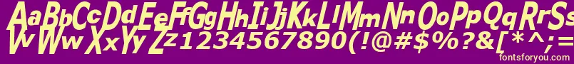 Kitty ffy Font – Yellow Fonts on Purple Background