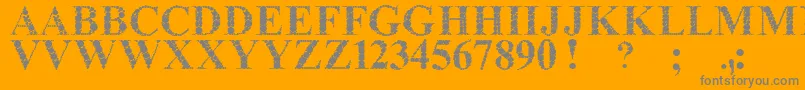 TheClassyDotsReal Font – Gray Fonts on Orange Background