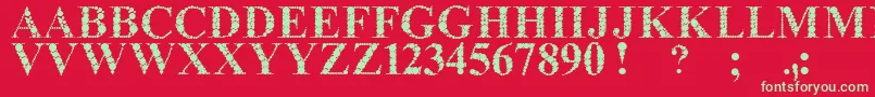 TheClassyDotsReal Font – Green Fonts on Red Background