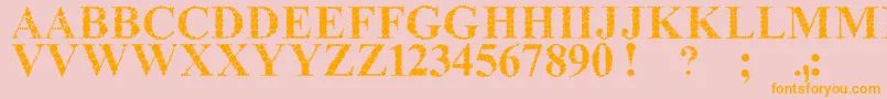 TheClassyDotsReal Font – Orange Fonts on Pink Background