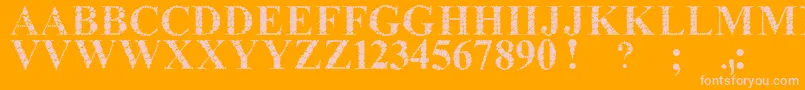 TheClassyDotsReal Font – Pink Fonts on Orange Background