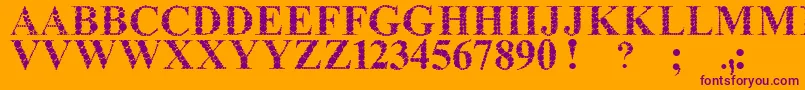 TheClassyDotsReal Font – Purple Fonts on Orange Background