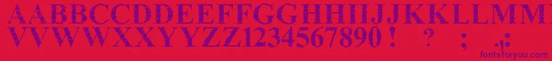 TheClassyDotsReal Font – Purple Fonts on Red Background