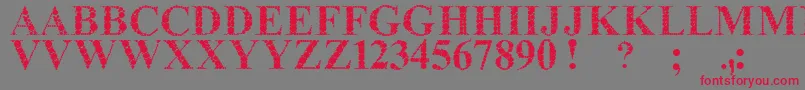 TheClassyDotsReal Font – Red Fonts on Gray Background