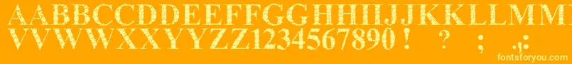 TheClassyDotsReal Font – Yellow Fonts on Orange Background