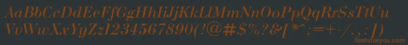 Bodoni I Font – Brown Fonts on Black Background
