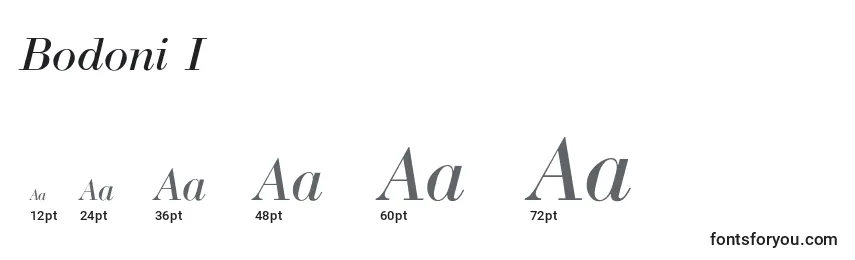 Bodoni I Font Sizes
