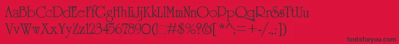 Cambridg Font – Black Fonts on Red Background