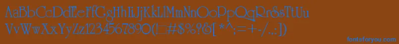 Cambridg Font – Blue Fonts on Brown Background