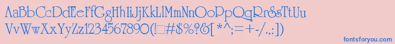 Cambridg Font – Blue Fonts on Pink Background