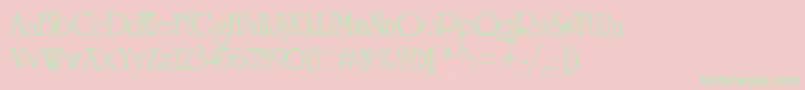 Cambridg Font – Green Fonts on Pink Background