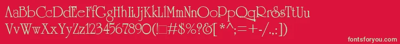 Cambridg Font – Green Fonts on Red Background