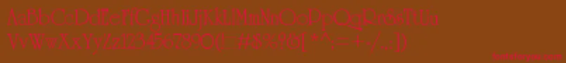 Cambridg Font – Red Fonts on Brown Background