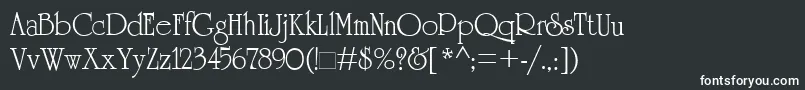 Cambridg-fontti – valkoiset fontit mustalla taustalla
