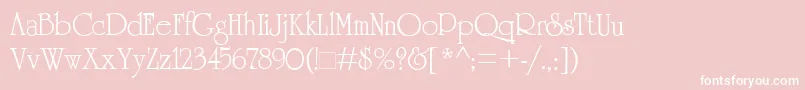 Cambridg Font – White Fonts on Pink Background