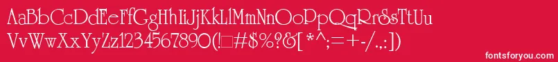Cambridg Font – White Fonts on Red Background