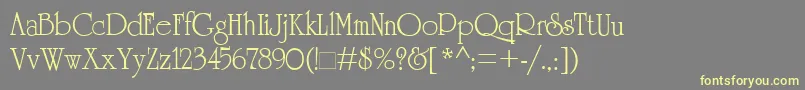 Cambridg Font – Yellow Fonts on Gray Background