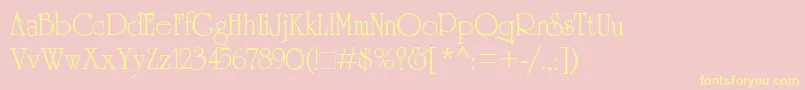 Cambridg Font – Yellow Fonts on Pink Background