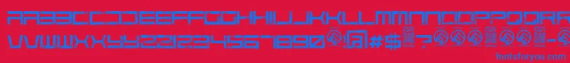 CodepredatorsRegular Font – Blue Fonts on Red Background