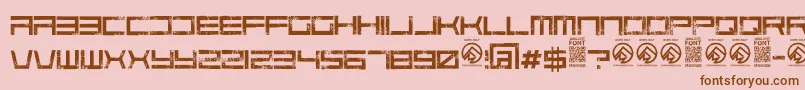 CodepredatorsRegular Font – Brown Fonts on Pink Background