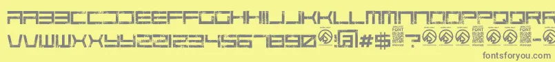 フォントCodepredatorsRegular – 黄色の背景に灰色の文字