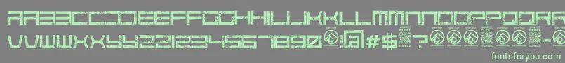 CodepredatorsRegular Font – Green Fonts on Gray Background
