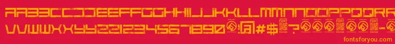 More about CodepredatorsRegular Font CodepredatorsRegular Font – Orange Fonts on Red Background