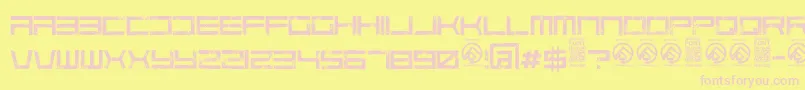 CodepredatorsRegular Font – Pink Fonts on Yellow Background