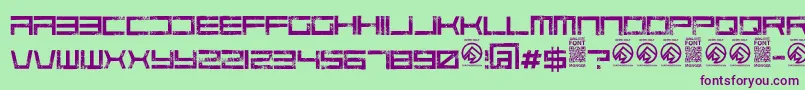 CodepredatorsRegular Font – Purple Fonts on Green Background