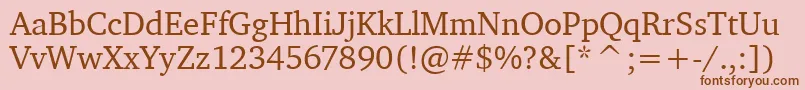 Шрифт CharterItcTt – коричневые шрифты на розовом фоне