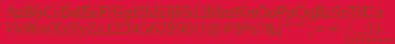 CharterItcTt Font – Brown Fonts on Red Background