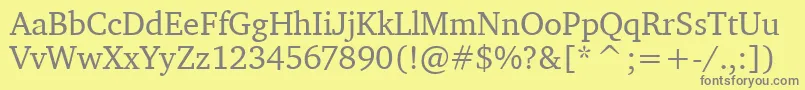 CharterItcTt Font – Gray Fonts on Yellow Background